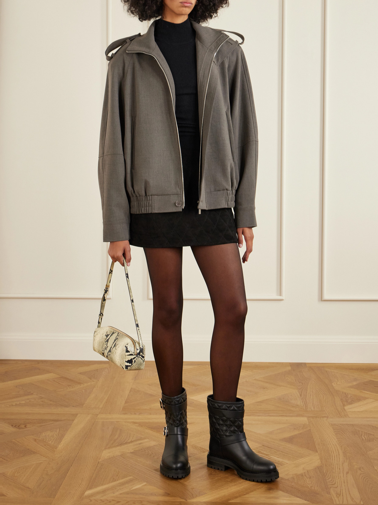 Liam 30 Buckled Quilted Ankle Boots