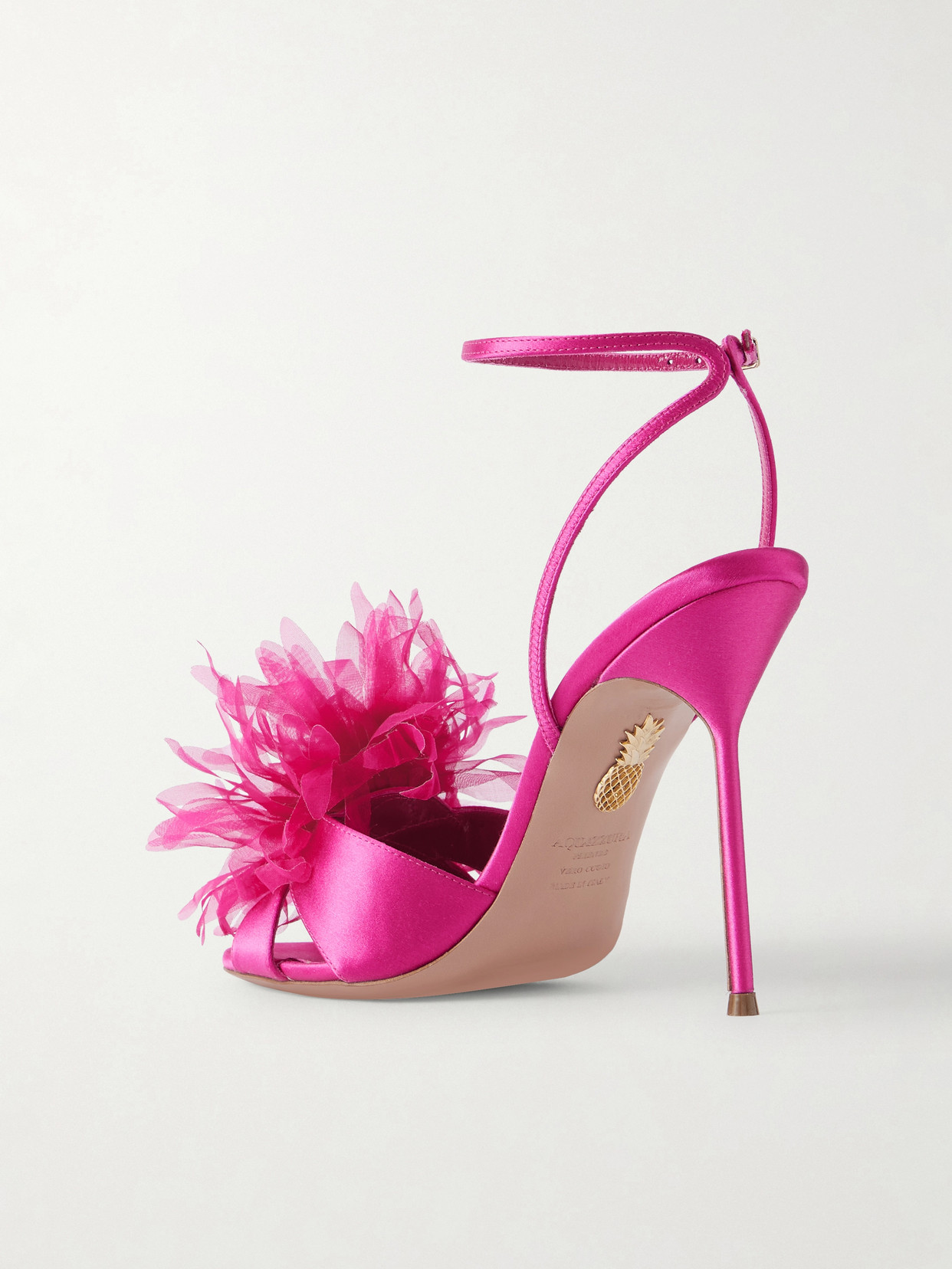 Poème 105 Embellished Organza-Trimmed Sandals