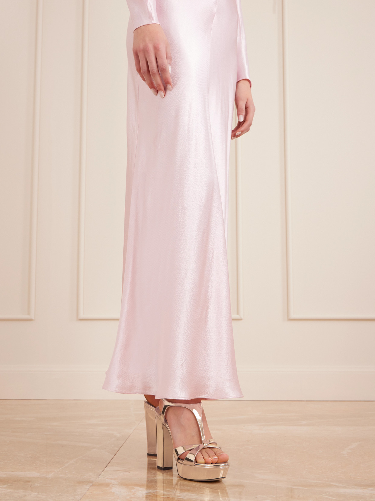 Jimmy Choo Kesia 120 Mirrored-leather Platform Sandals In Gold