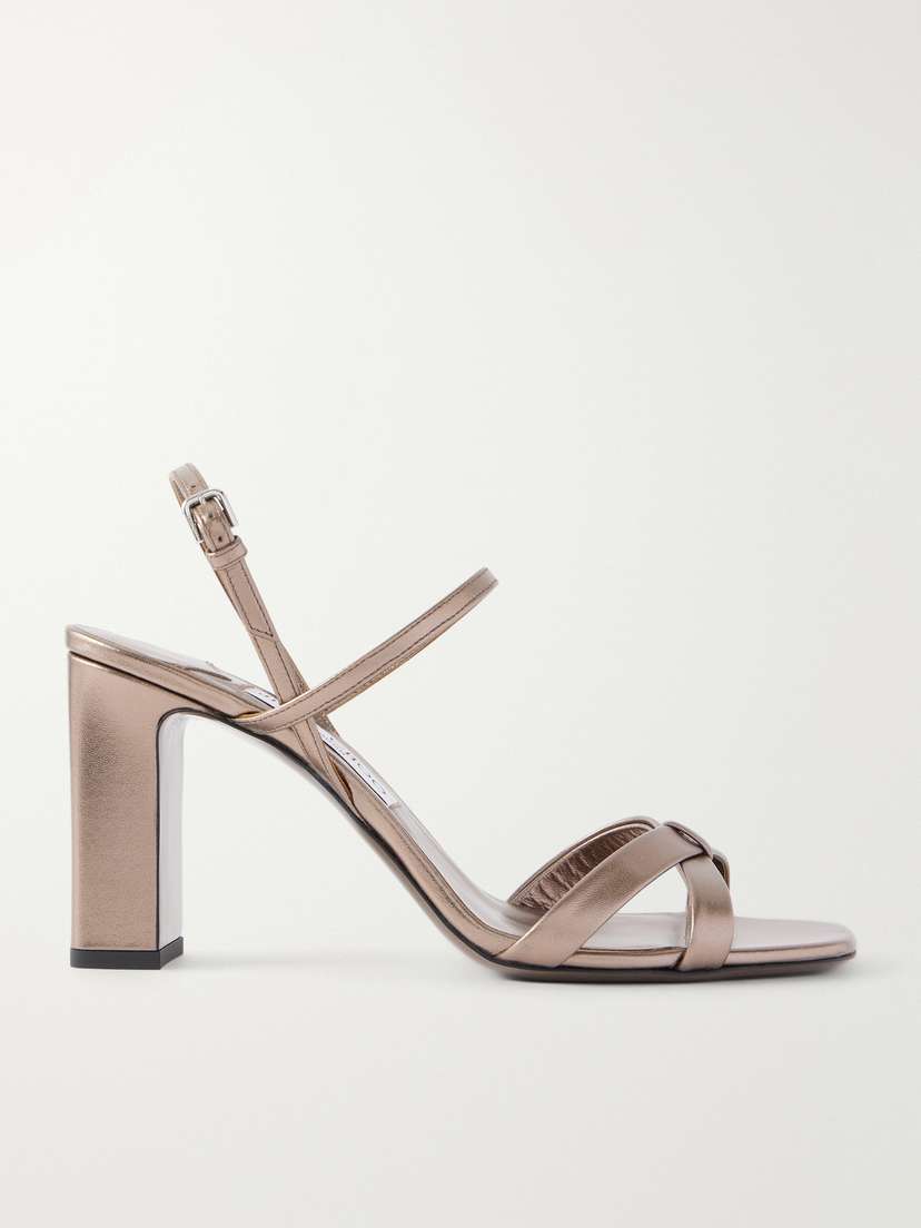 Jimmy Choo Elsy Metallic Leather Sandals