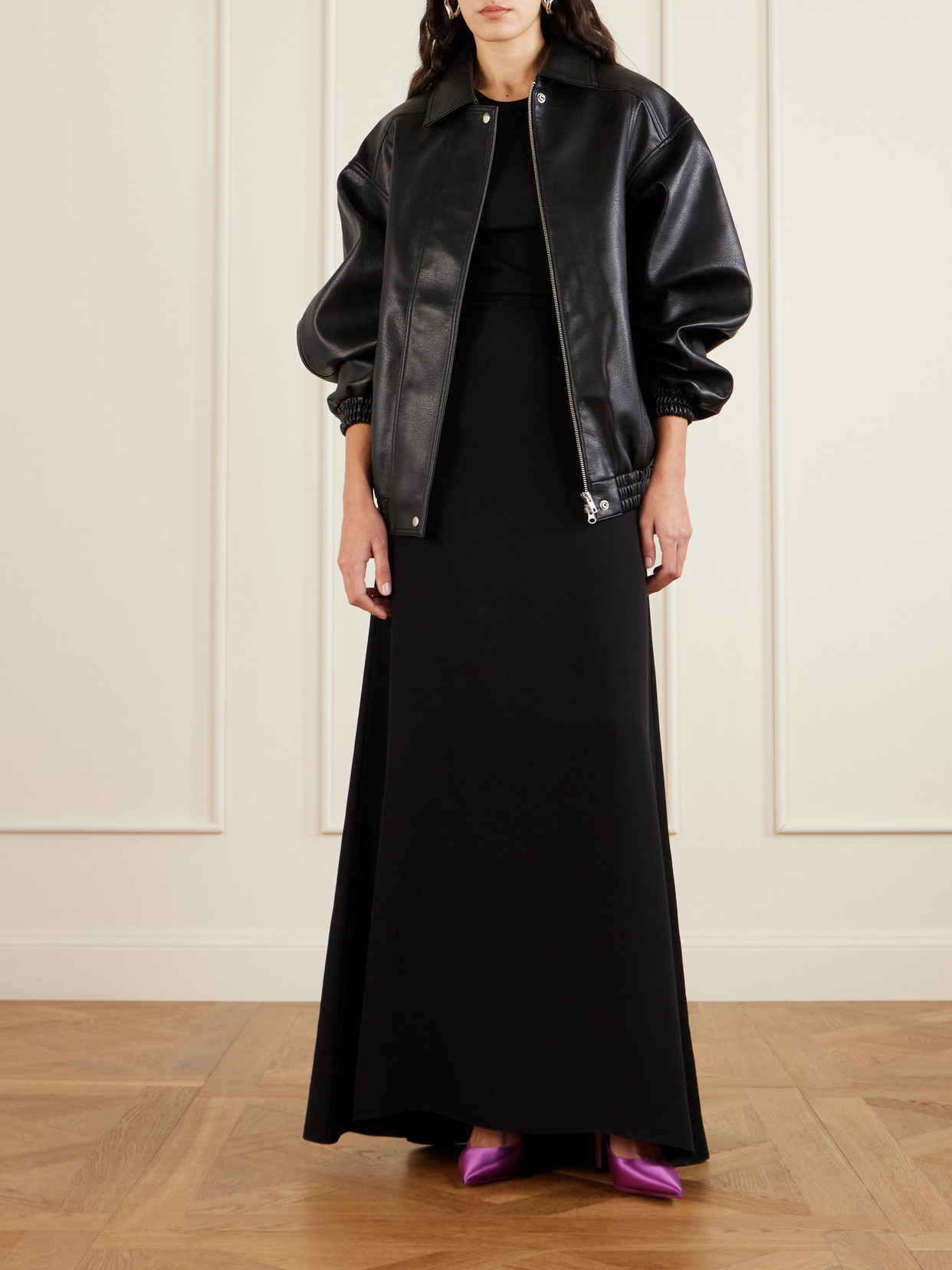 Jimmy Choo Love 85 Satin Pumps In Purple