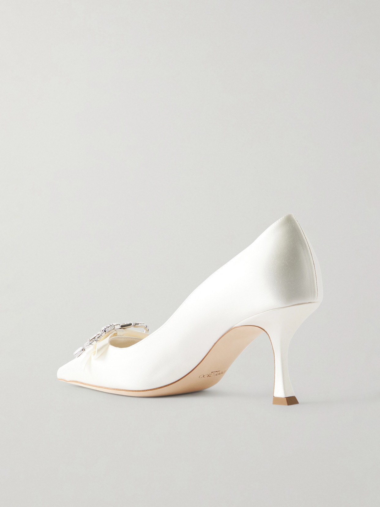 Aura 70 Crystal Bow-Embellished Pumps