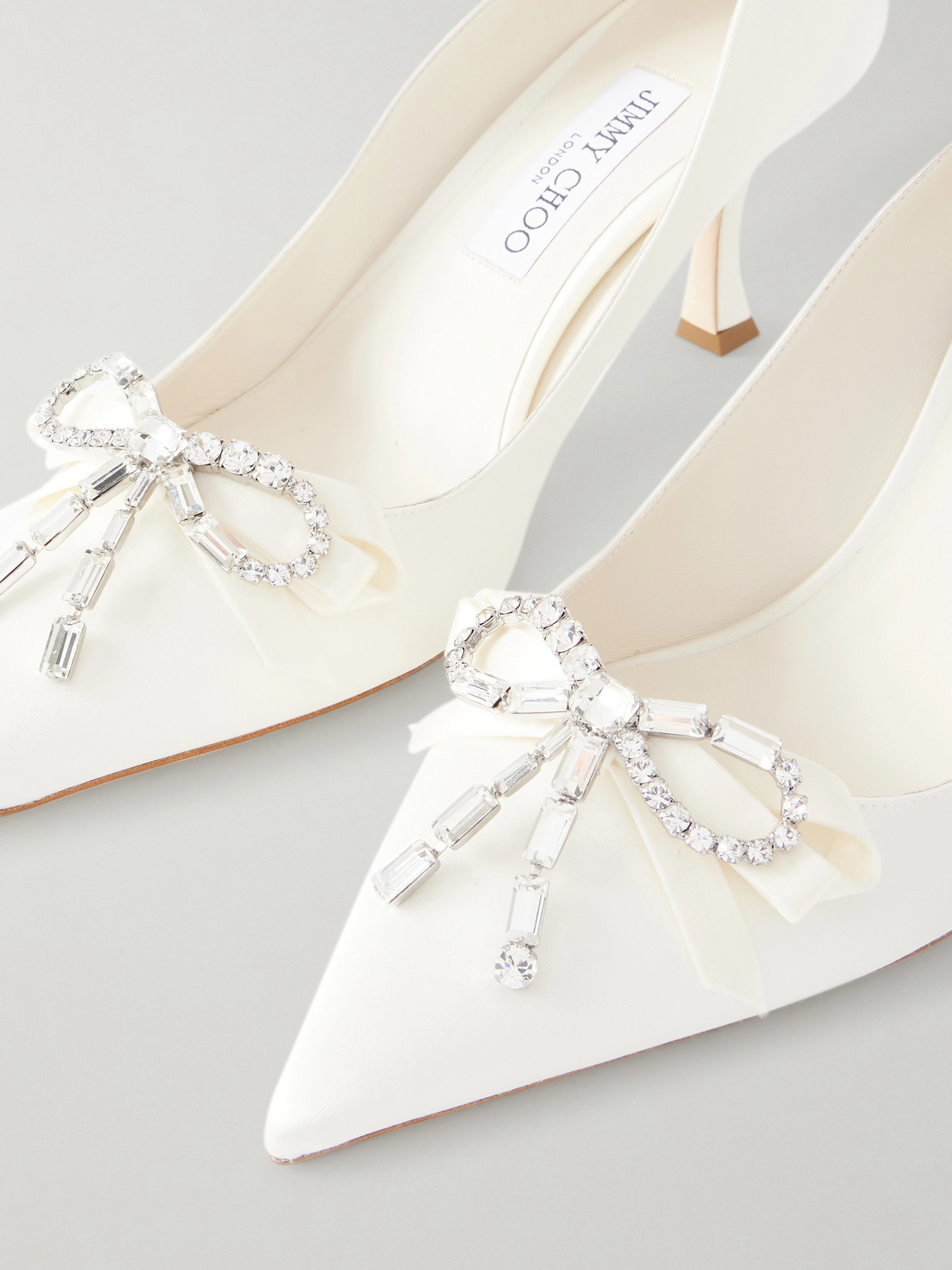 Aura 70 Crystal Bow-Embellished Pumps