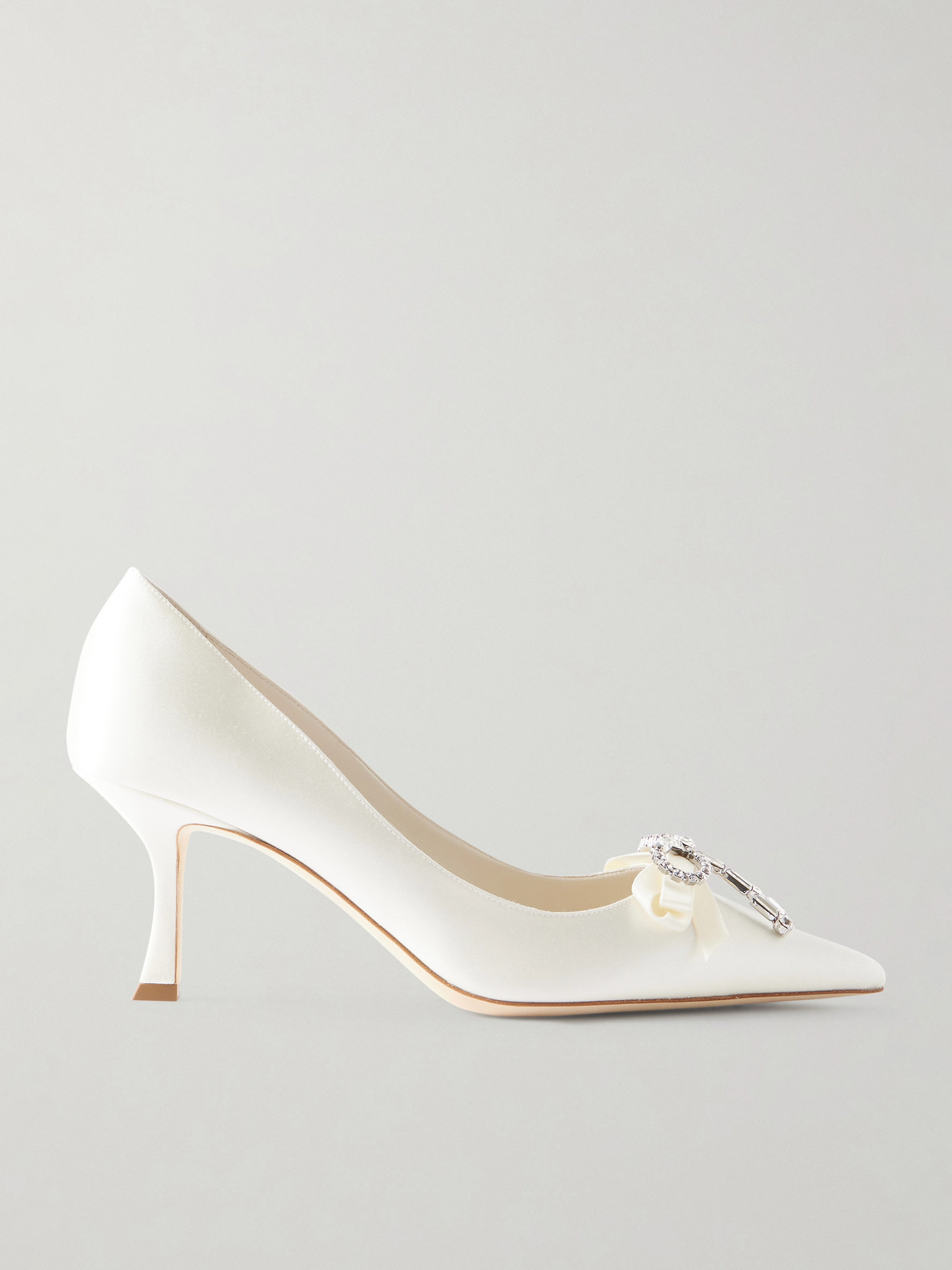 Aura 70 Crystal Bow-Embellished Pumps