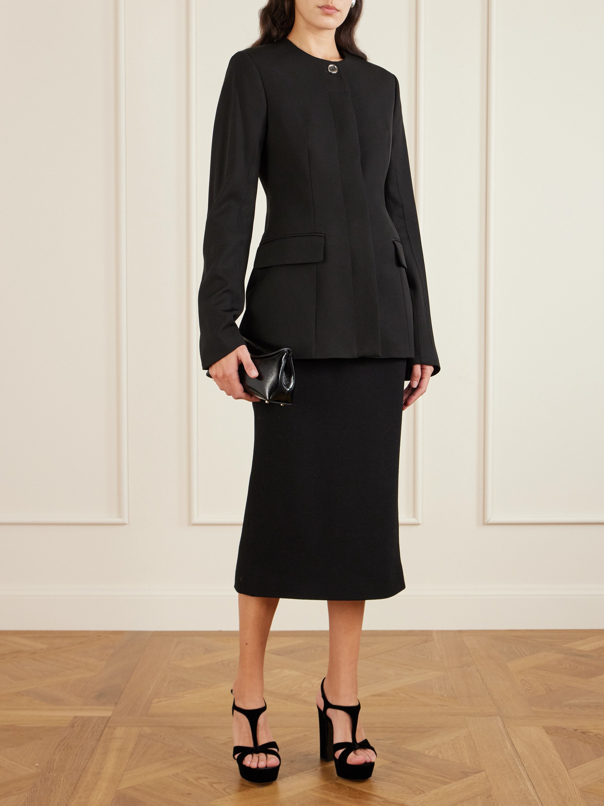 Jimmy Choo Kesia 120 Crystal-embellished Velvet Platform Sandals In Multi