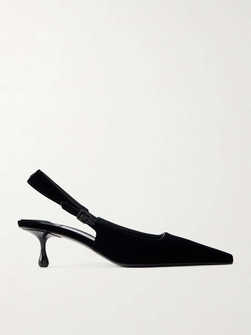 Jimmy Choo Amel 50 Velvet Slingback Pumps