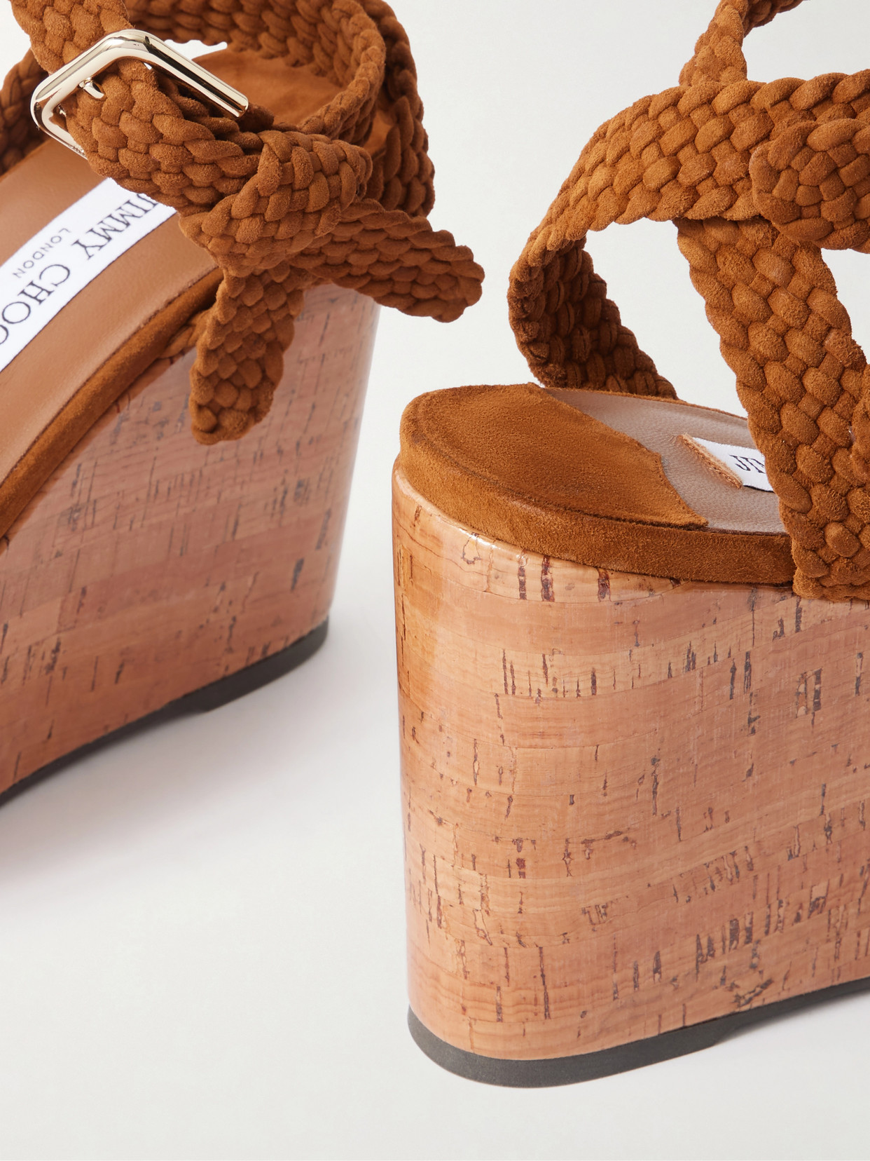 Jimmy Choo Goat Leather Slide Sandals With Soft Lamb Leather Lining In Brown