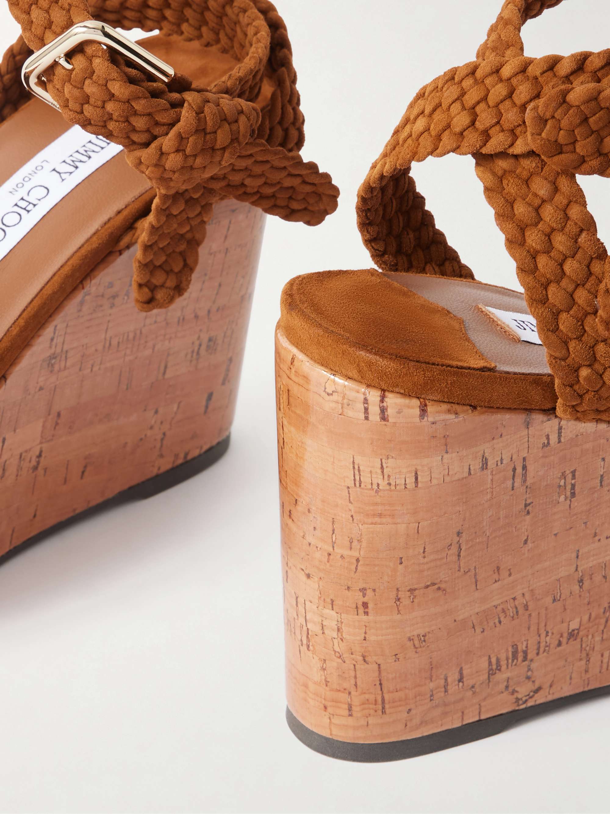 JIMMY CHOO Jori suede wedge sandals | NET-A-PORTER