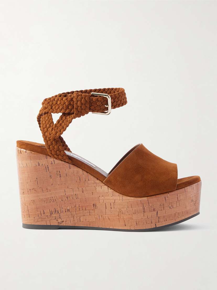 Jimmy Choo Jori Suede Wedge Sandals