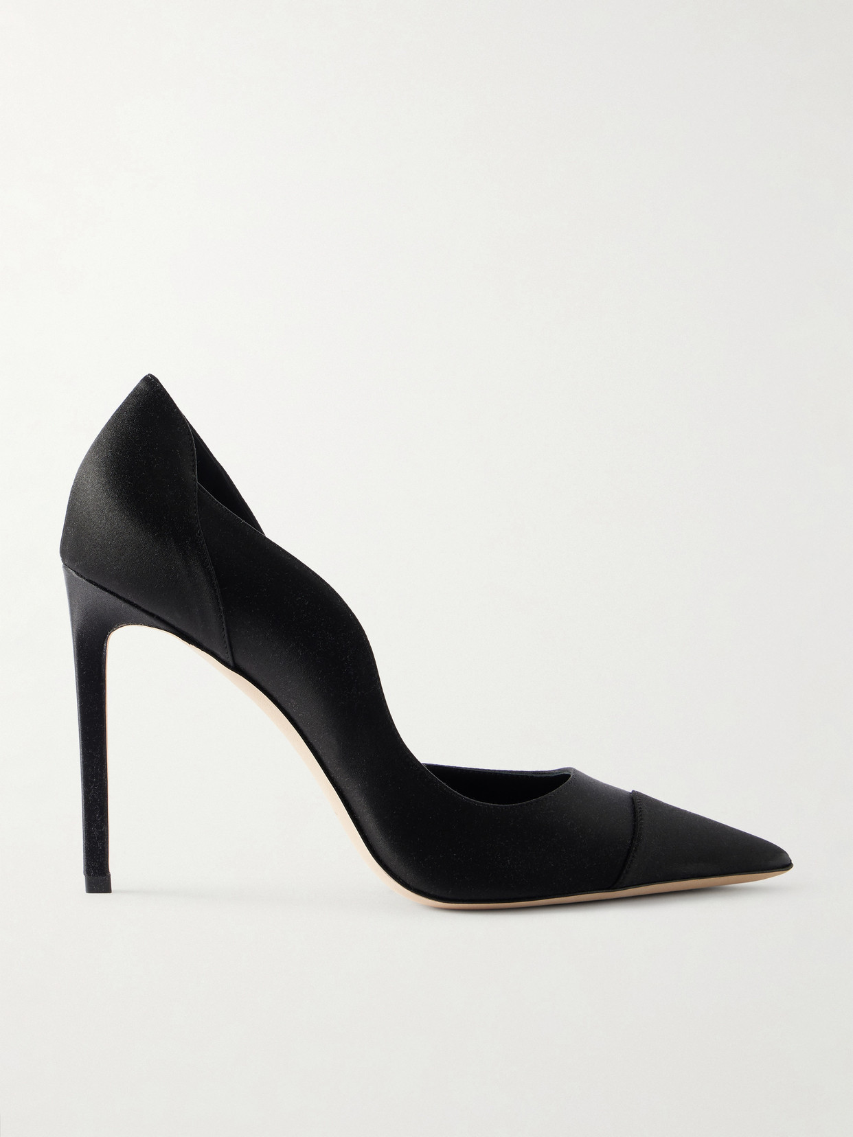 Jimmy Choo Brigitte 100 Satin Pumps In Black