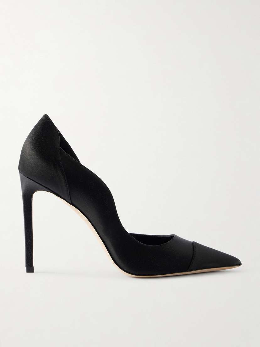 Jimmy Choo Brigitte 100 Satin Pumps