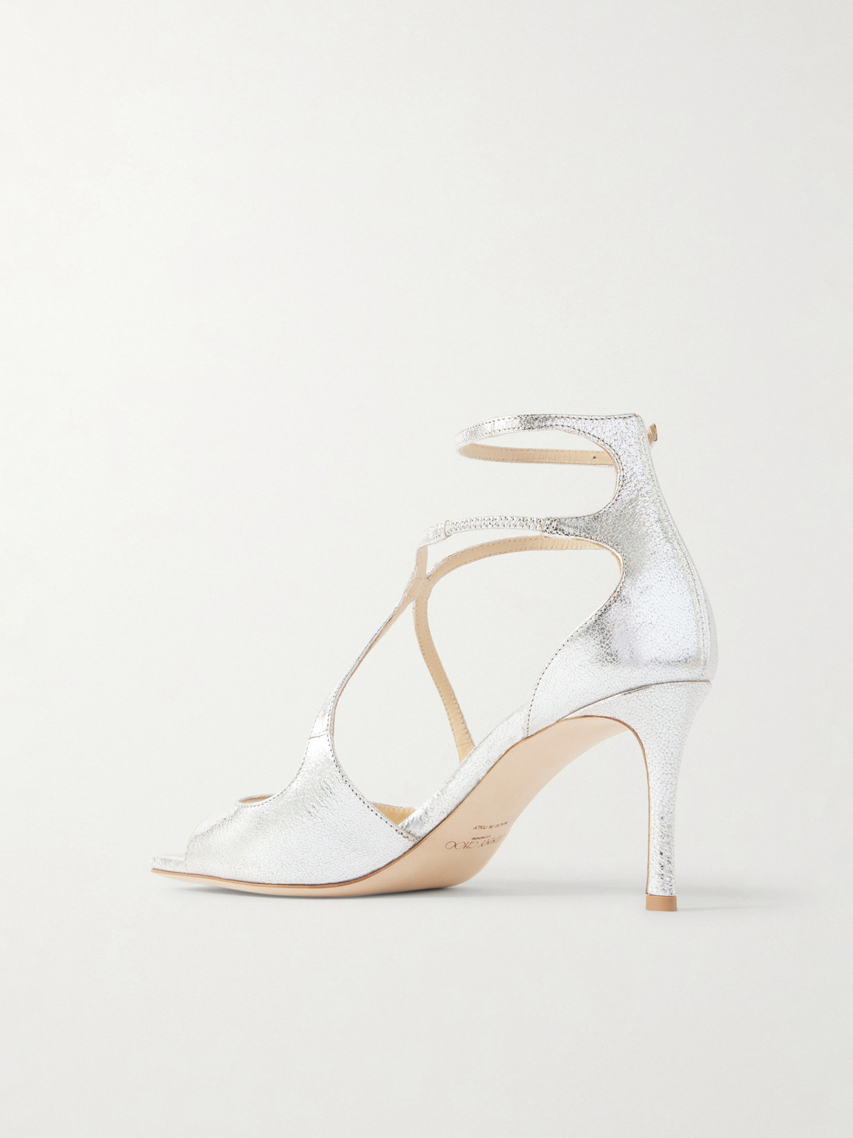 Azia 95 Metallic Textured-Leather Sandals