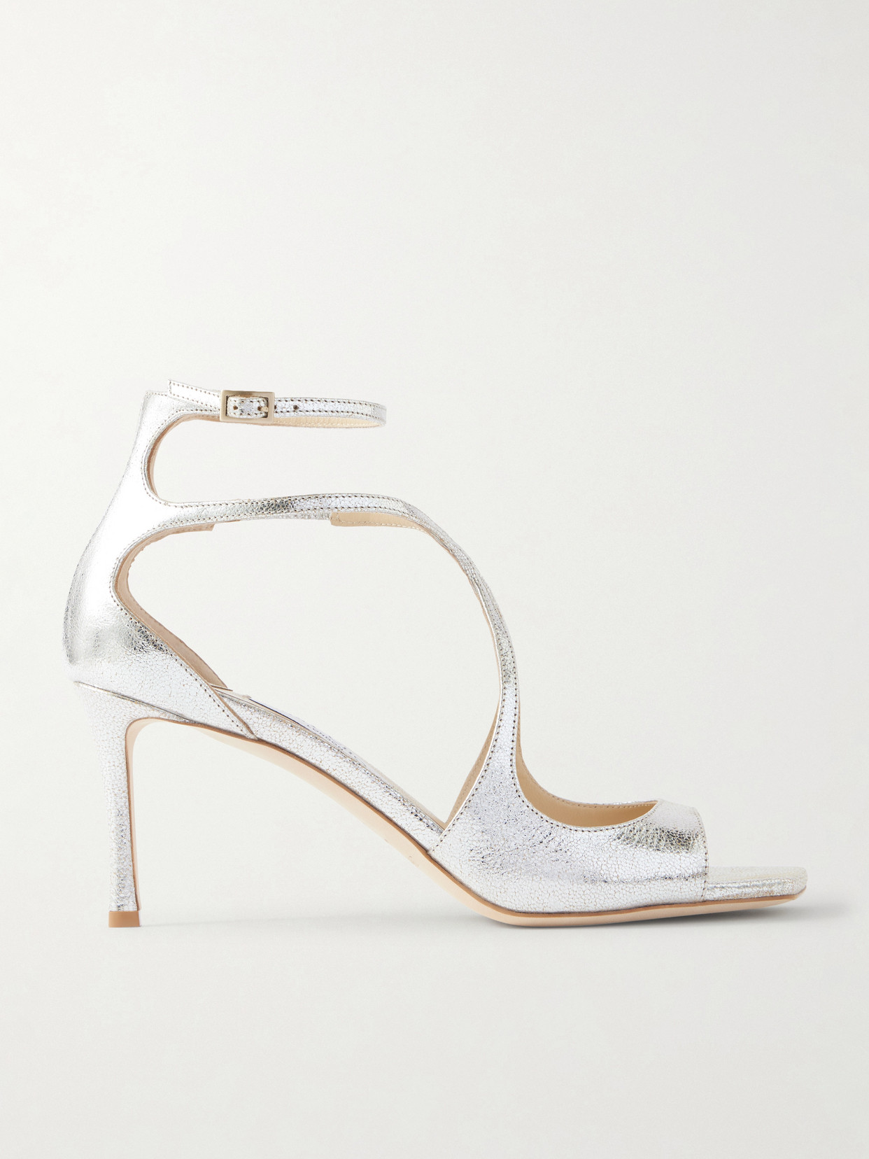 Azia 95 Metallic Textured-Leather Sandals