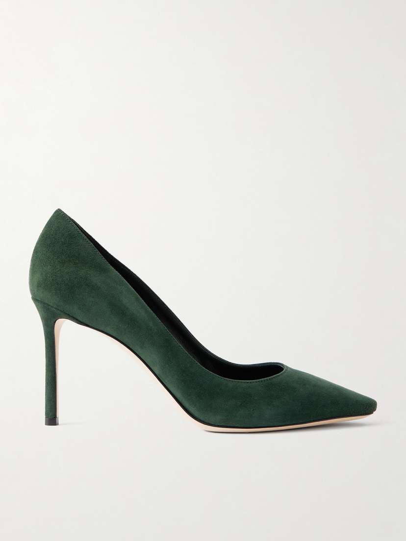 Jimmy Choo Romy 85 Suede Pumps