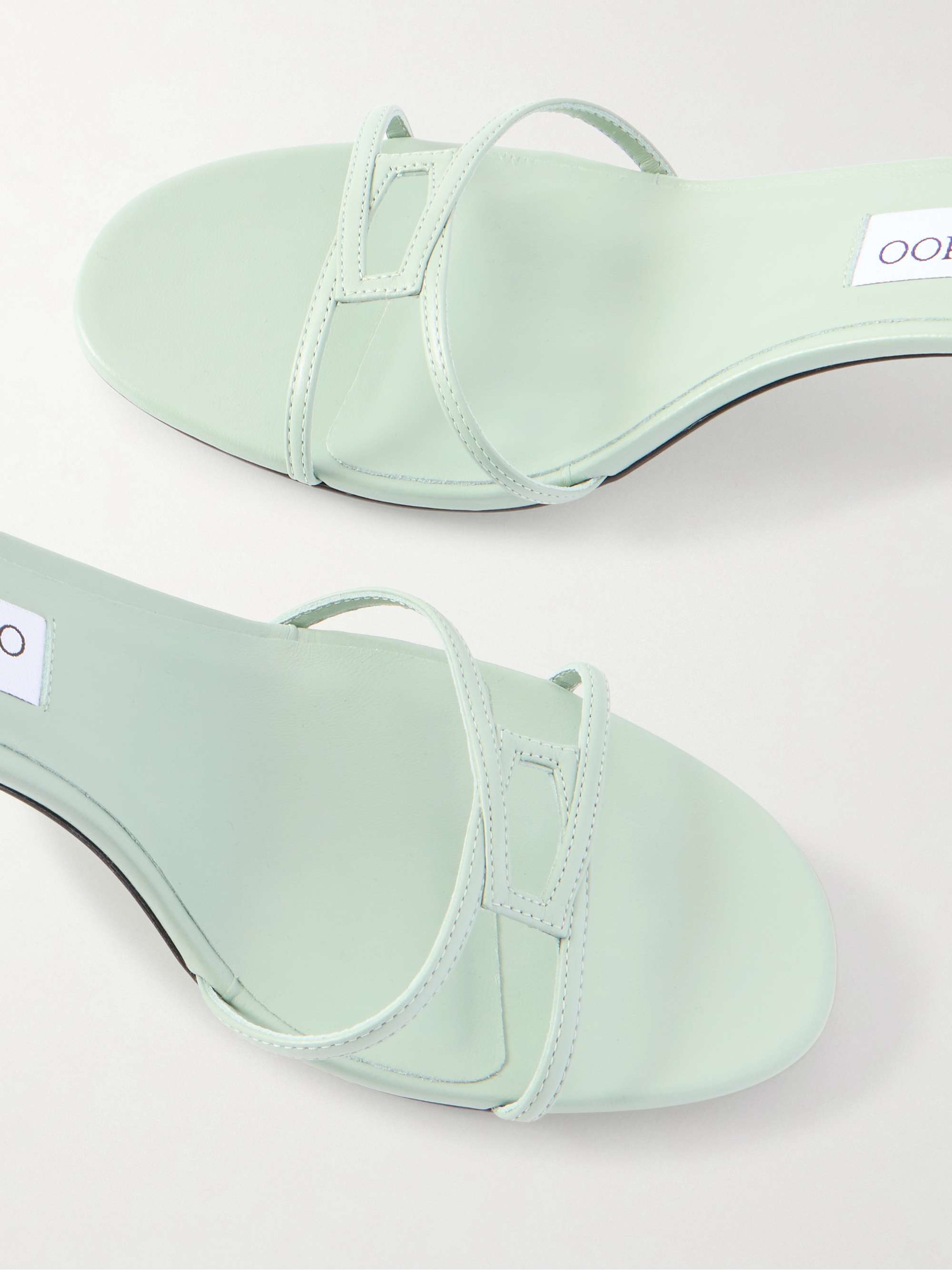 JIMMY CHOO Leo 65 leather sandals | NET-A-PORTER