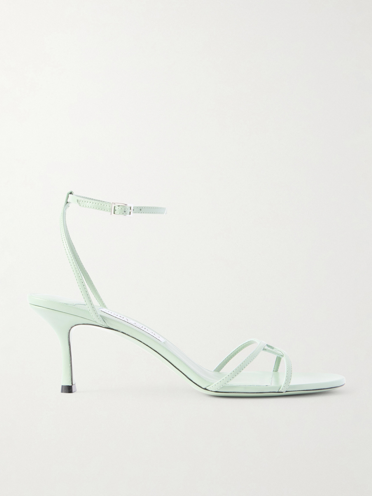 Jimmy Choo Leo 65 Leather Sandals In Green