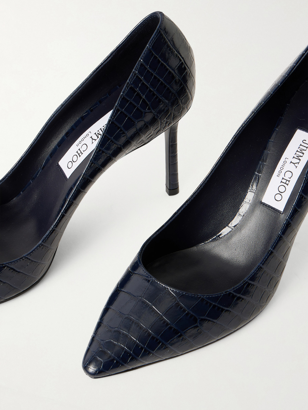 Romy 85 Croc-Effect Pumps