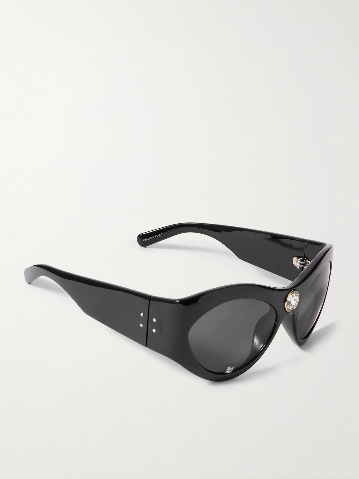 Saint Laurent Esther Cat-eye Crystal-embellished Acetate Sunglasses In Black