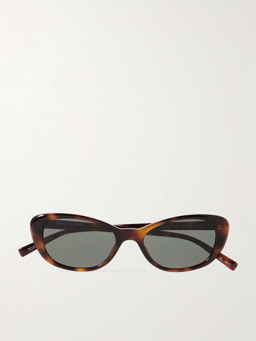 Saint Laurent Eyewear Cat-eye Tortoiseshell Acetate Sunglasses