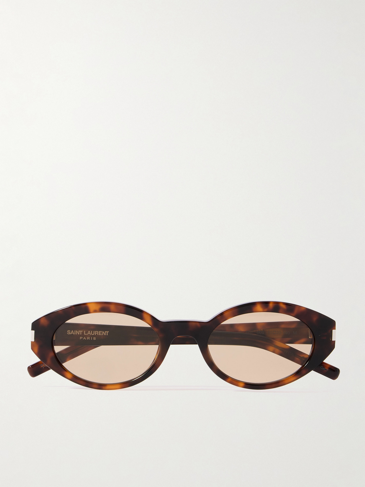 Saint Laurent Oval-frame Tortoiseshell Acetate Sunglasses In Brown