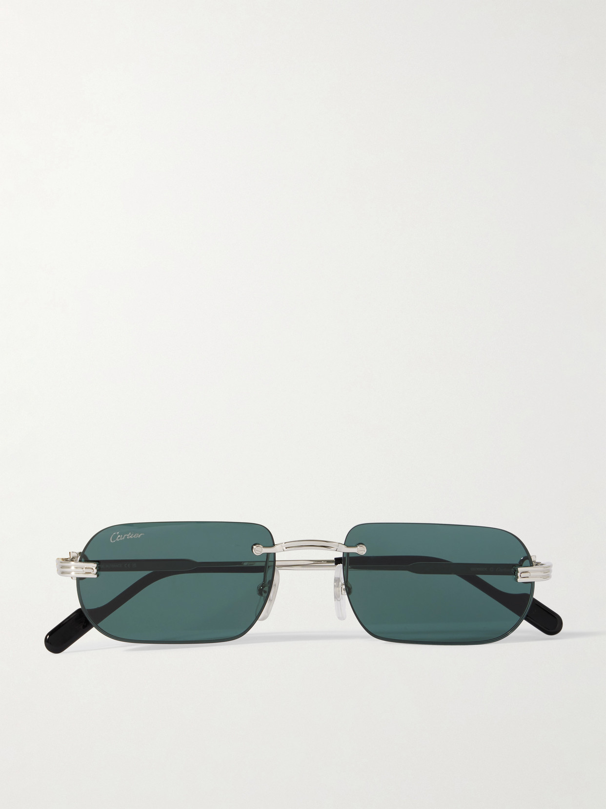 Cartier Eyewear - Première De Cartier Rimless Rectangular-frame Silver-tone Sunglasses - One size