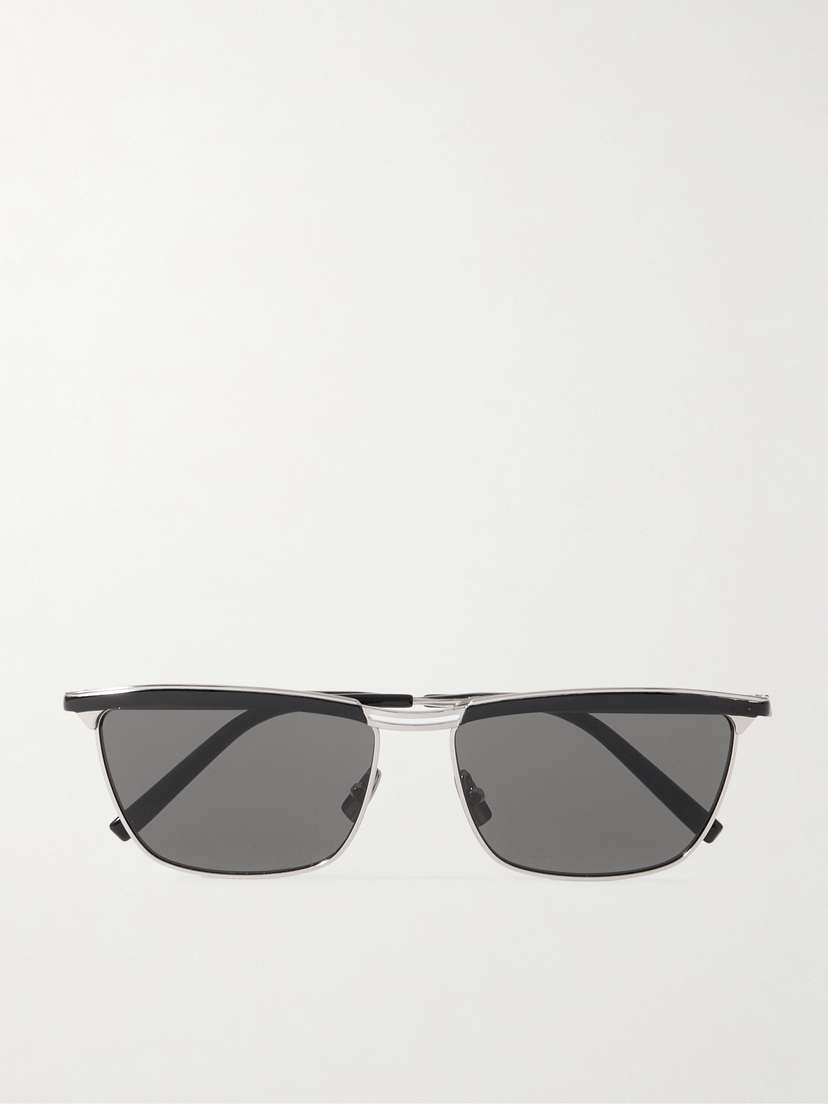 Saint Laurent Eyewear Joe D-frame Acetate And Silver-tone Sunglasses