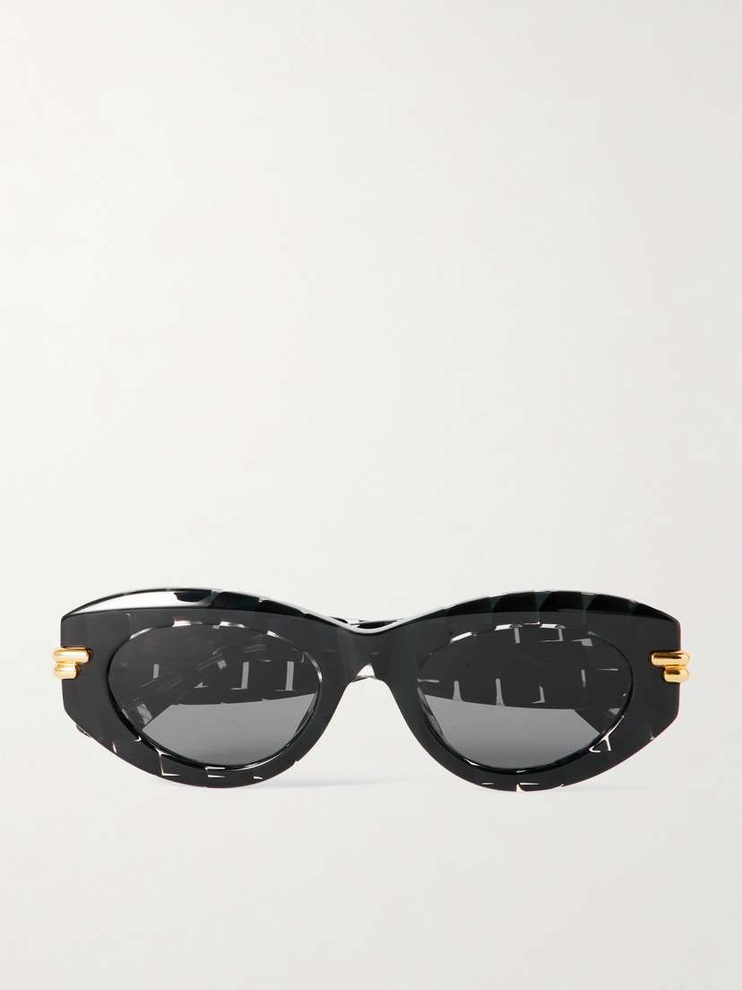 Bottega Veneta Eyewear Oval-frame Acetate Sunglasses