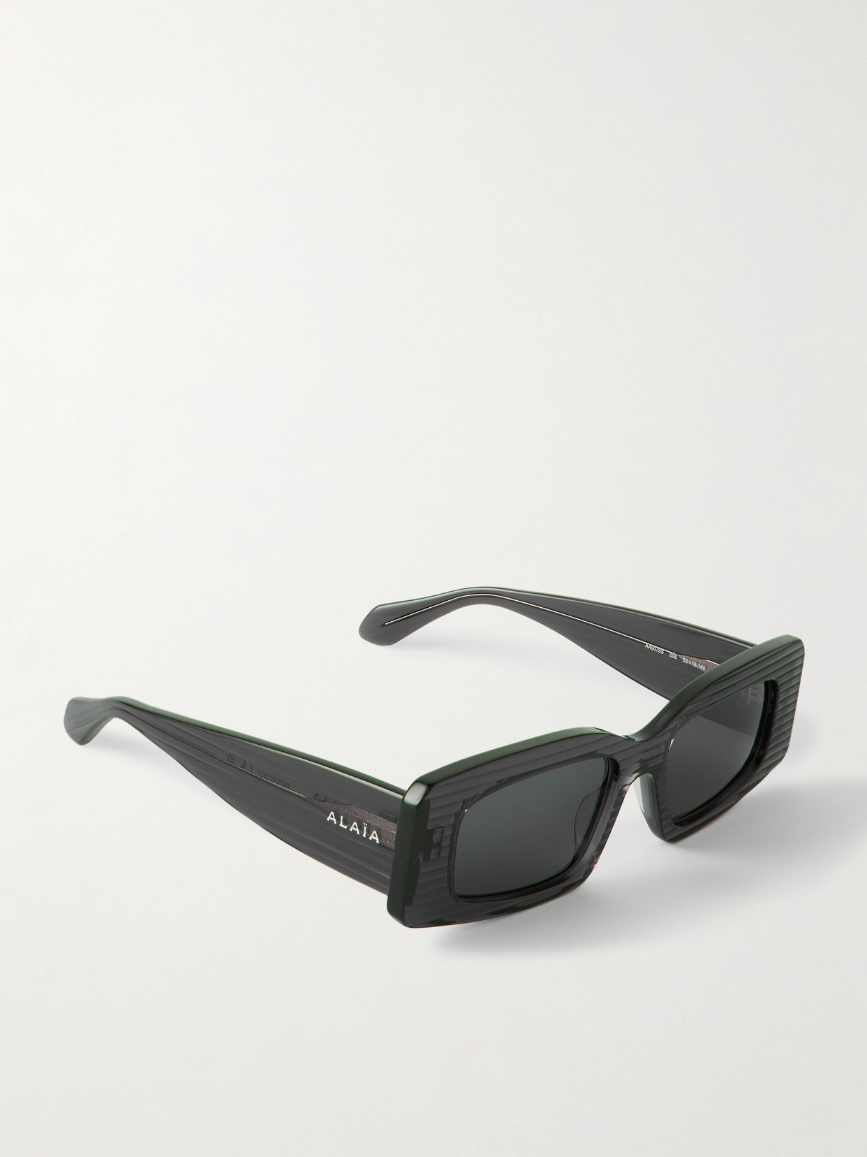 Alaïa Rectangular-frame Textured-acetate Sunglasses In Black