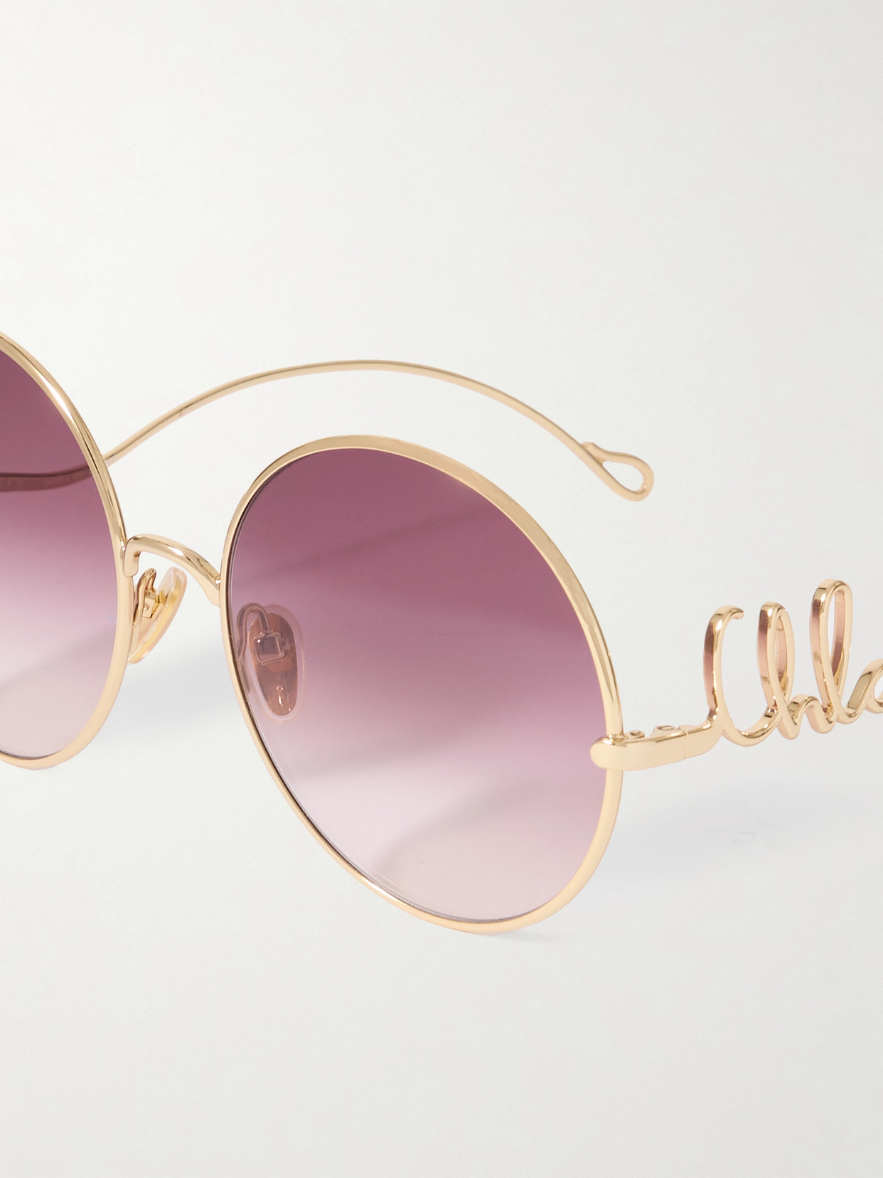 Chloé Iconic Round-frame Gold-tone Sunglasses In Gold