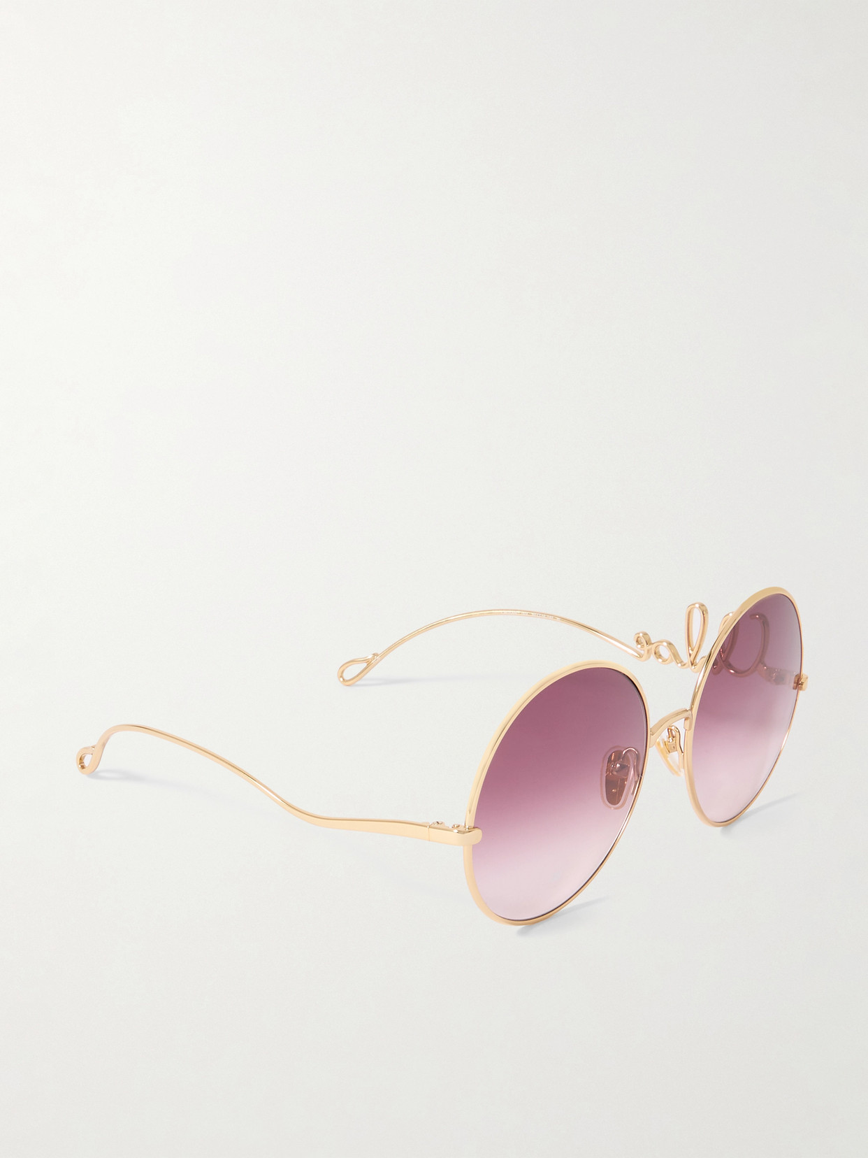 Chloé Iconic Round-frame Gold-tone Sunglasses In Gold