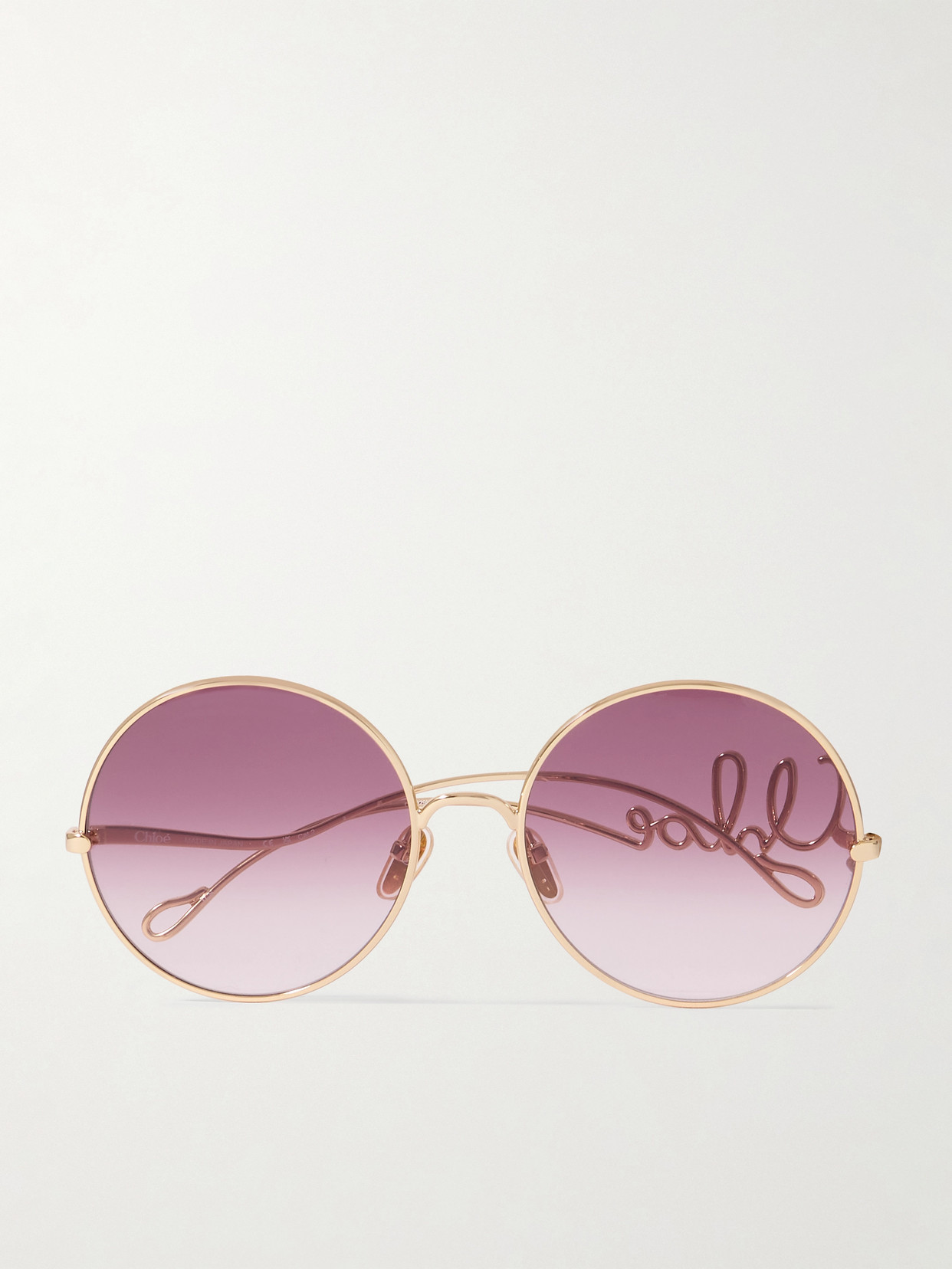Chloé Iconic Round-frame Gold-tone Sunglasses