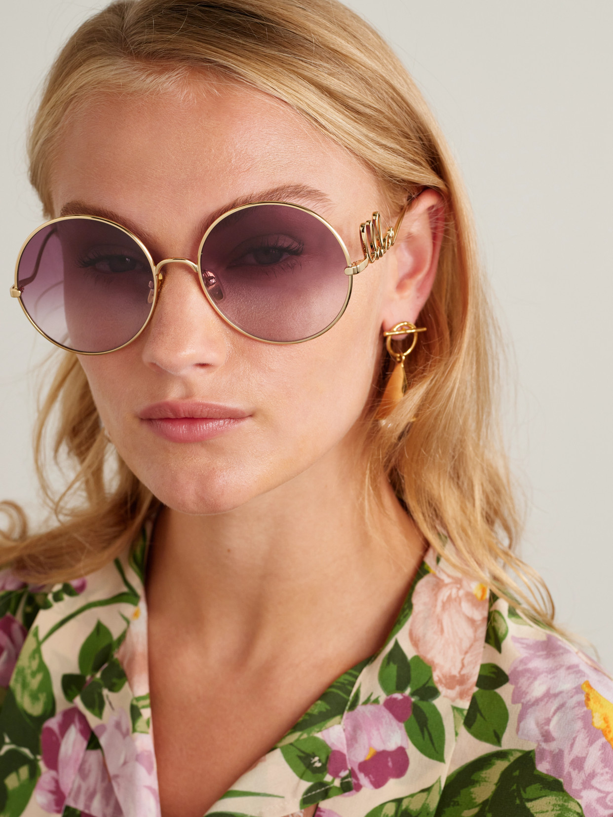 Chloé Iconic Round-frame Gold-tone Sunglasses In Gold