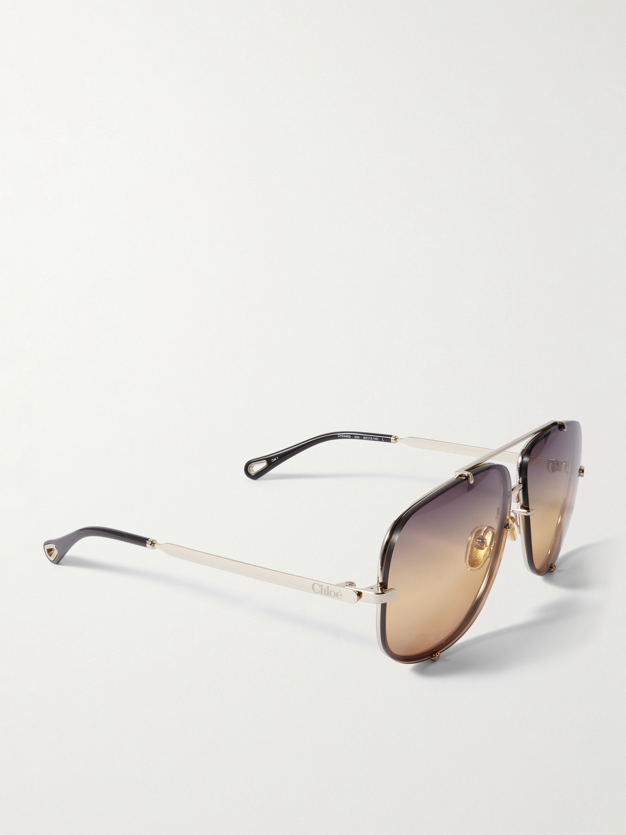 Chloé Ivy Aviator-style Gold-tone Sunglasses In Gold
