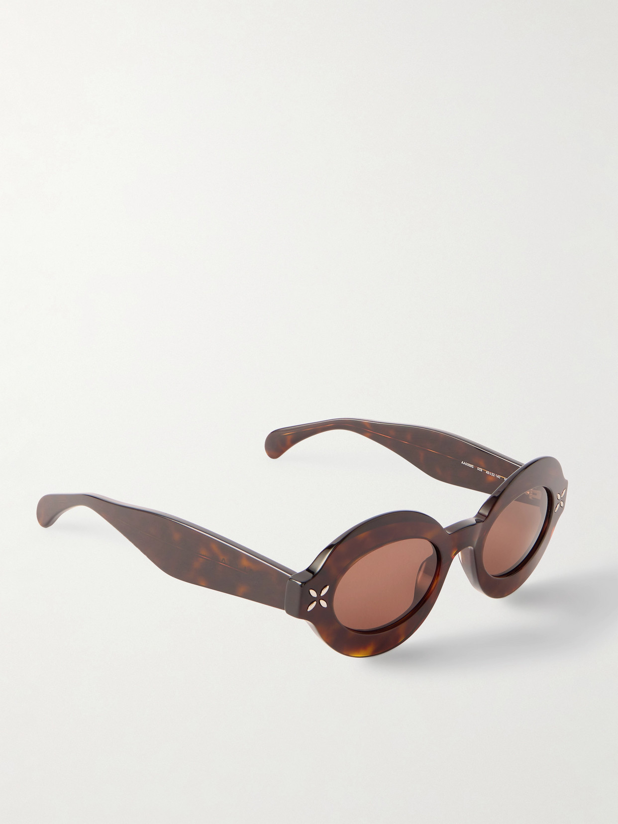 Alaïa Petal Oval-frame Tortoiseshell Acetate Sunglasses In Brown