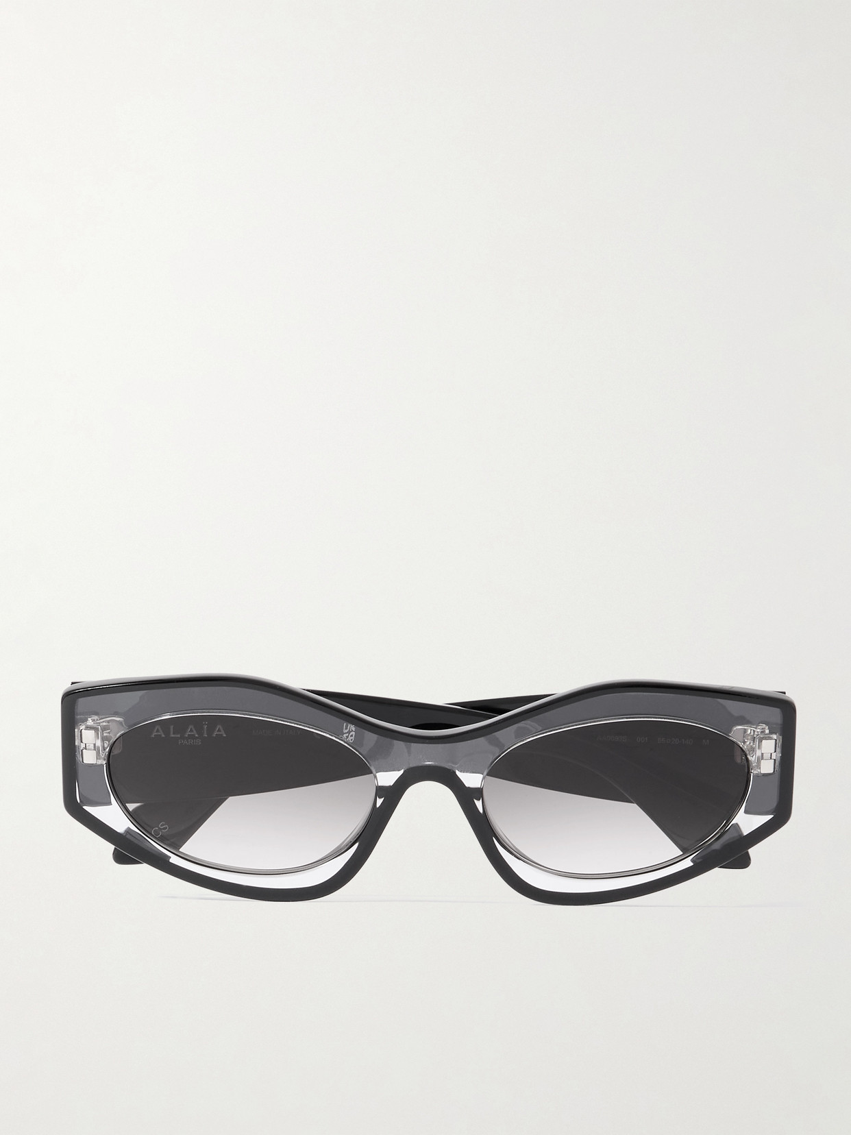 Alaïa Two-tone Cat-eye Acetate Sunglasses In Black