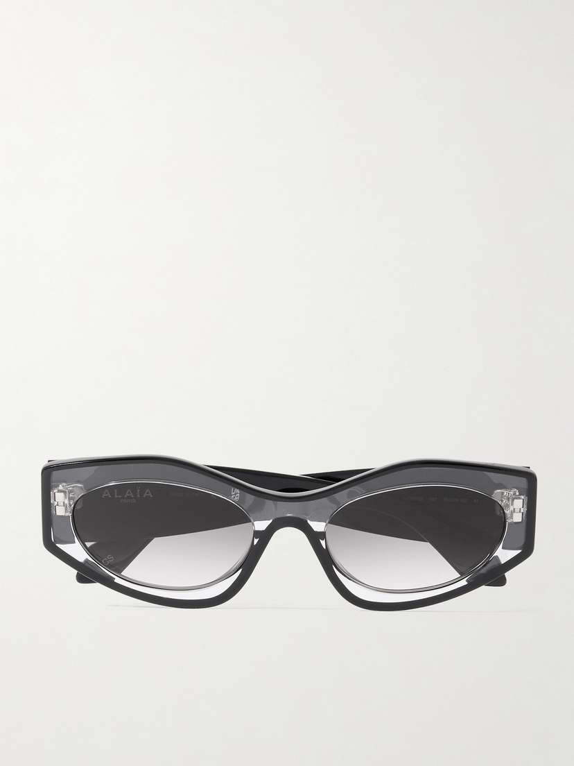 Alaïa Two-tone Cat-eye Acetate Sunglasses