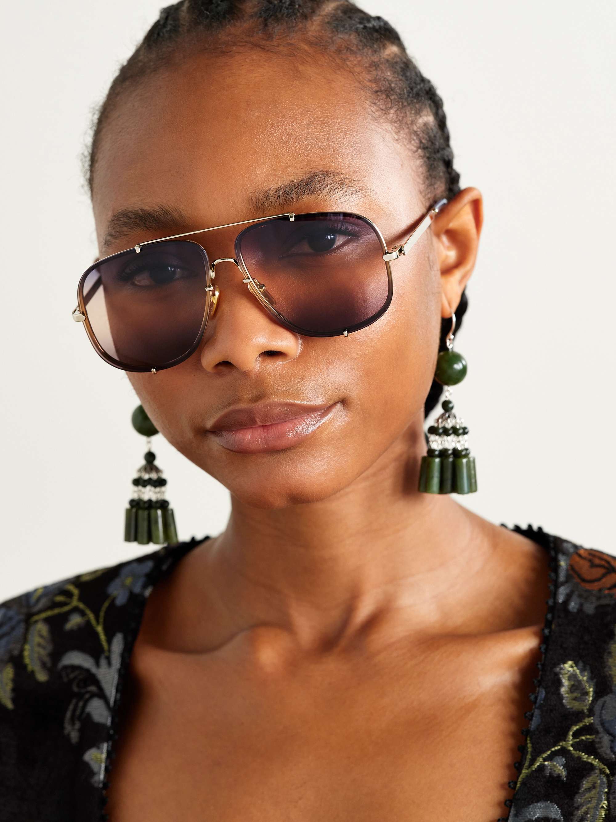 Ivy aviator-style gold-tone sunglasses - gold - One Size