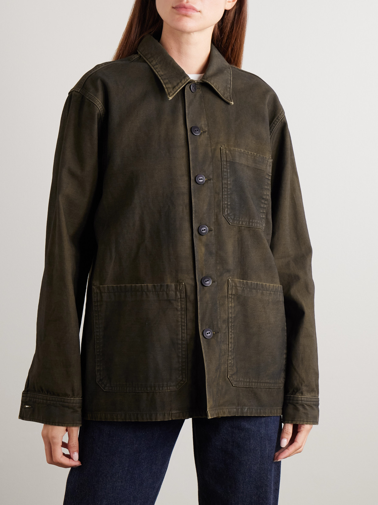 Rrl Asher Cotton-canvas Jacket In Green