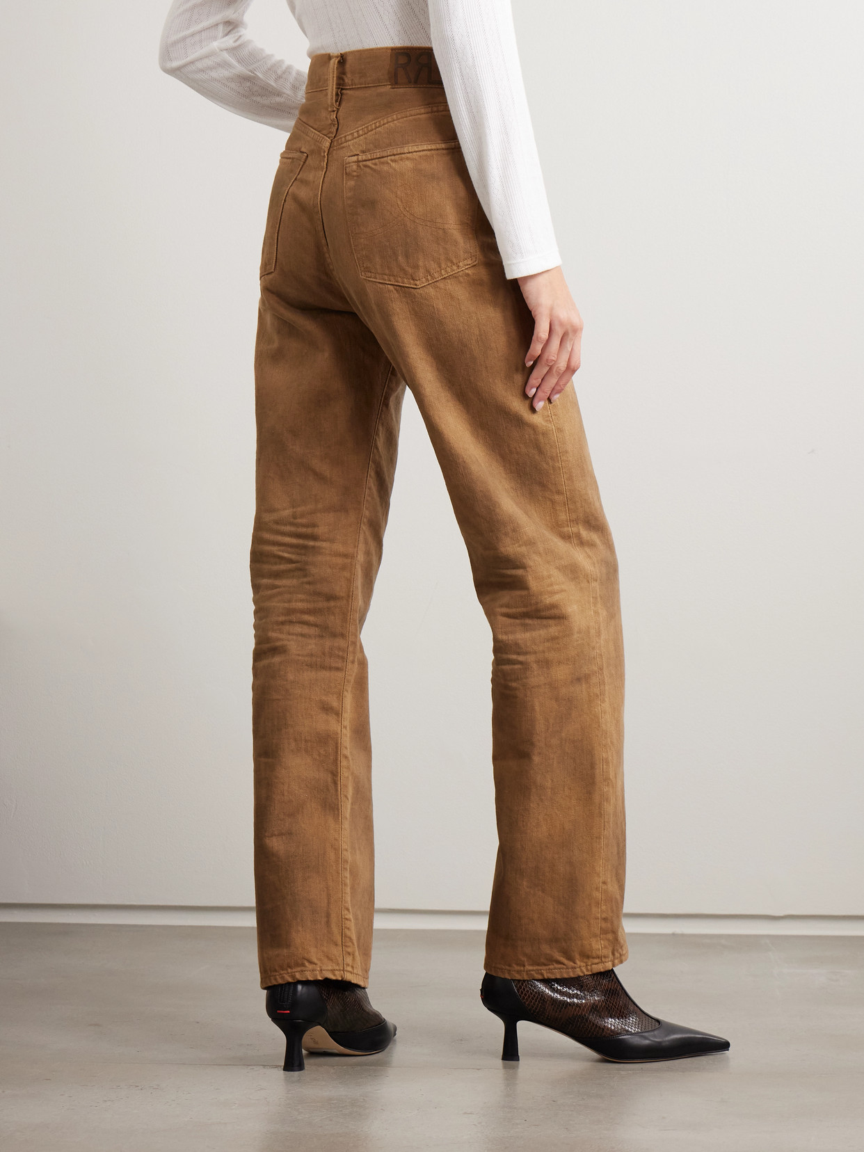 High-Rise Straight-Leg Jeans