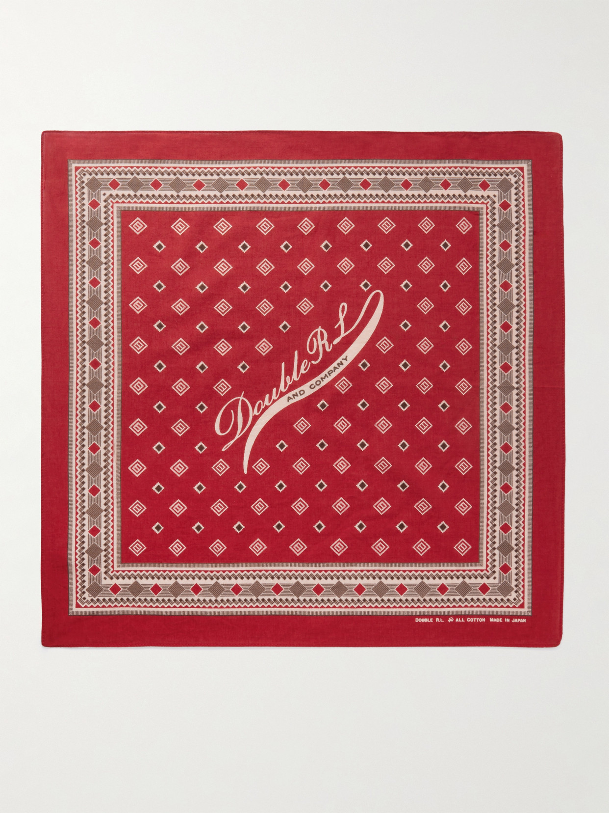 Rrl Printed Cotton-voile Scarf In Red
