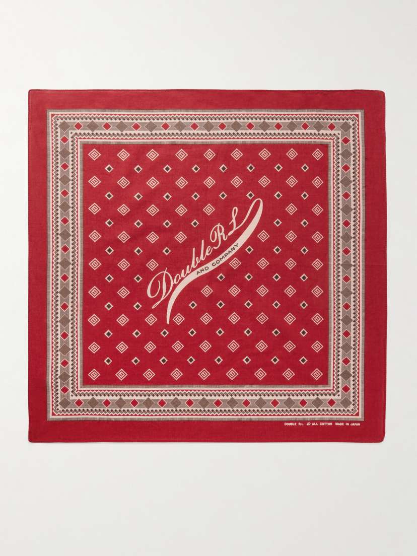 RRL Printed Cotton-voile Scarf