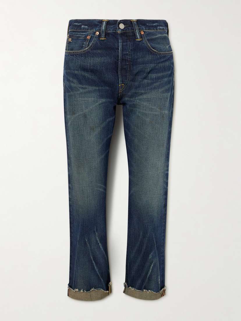 RRL Cropped Mid-rise Straight-leg Jeans