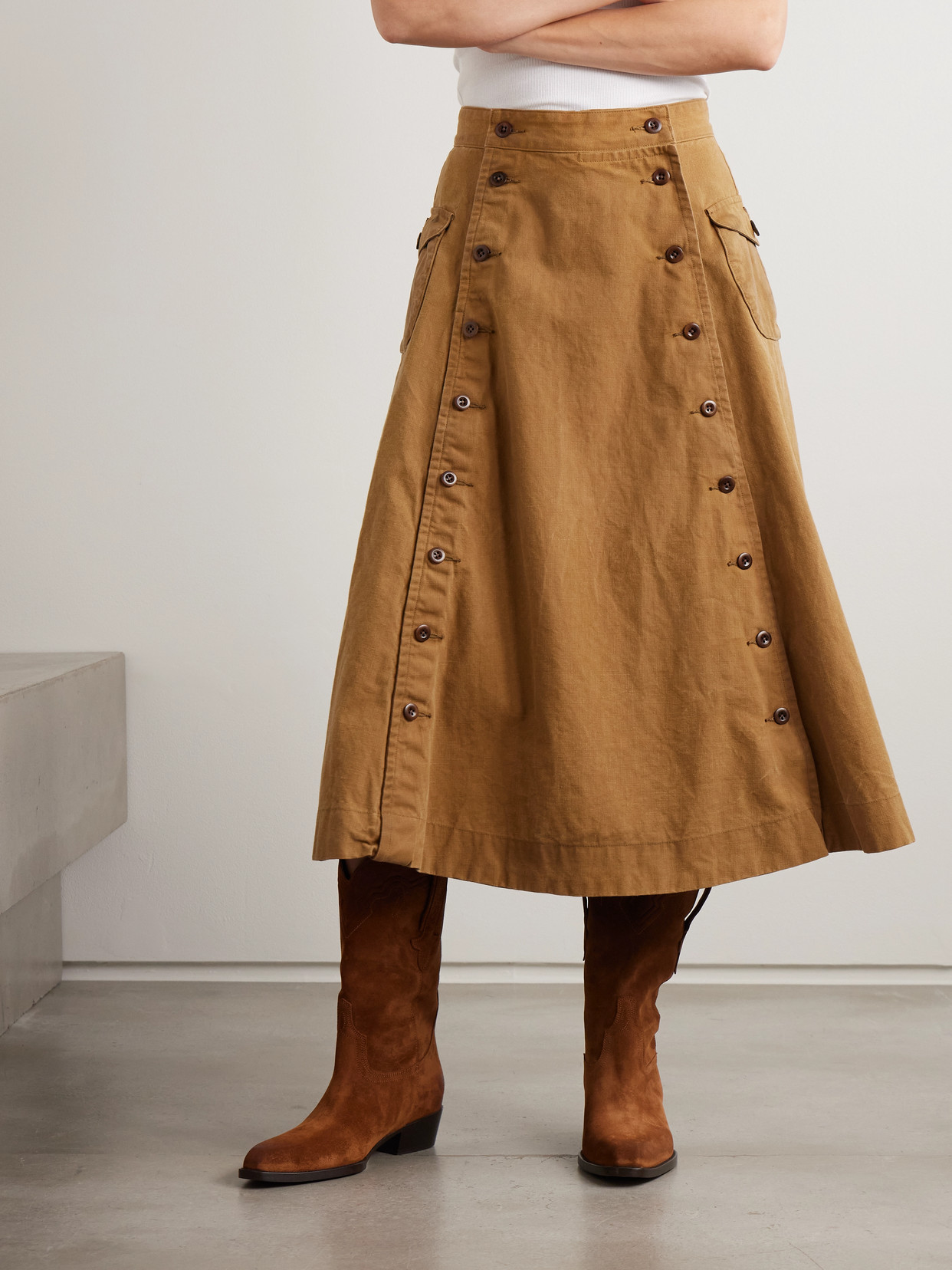 Cailtyn Cotton-Canvas Midi