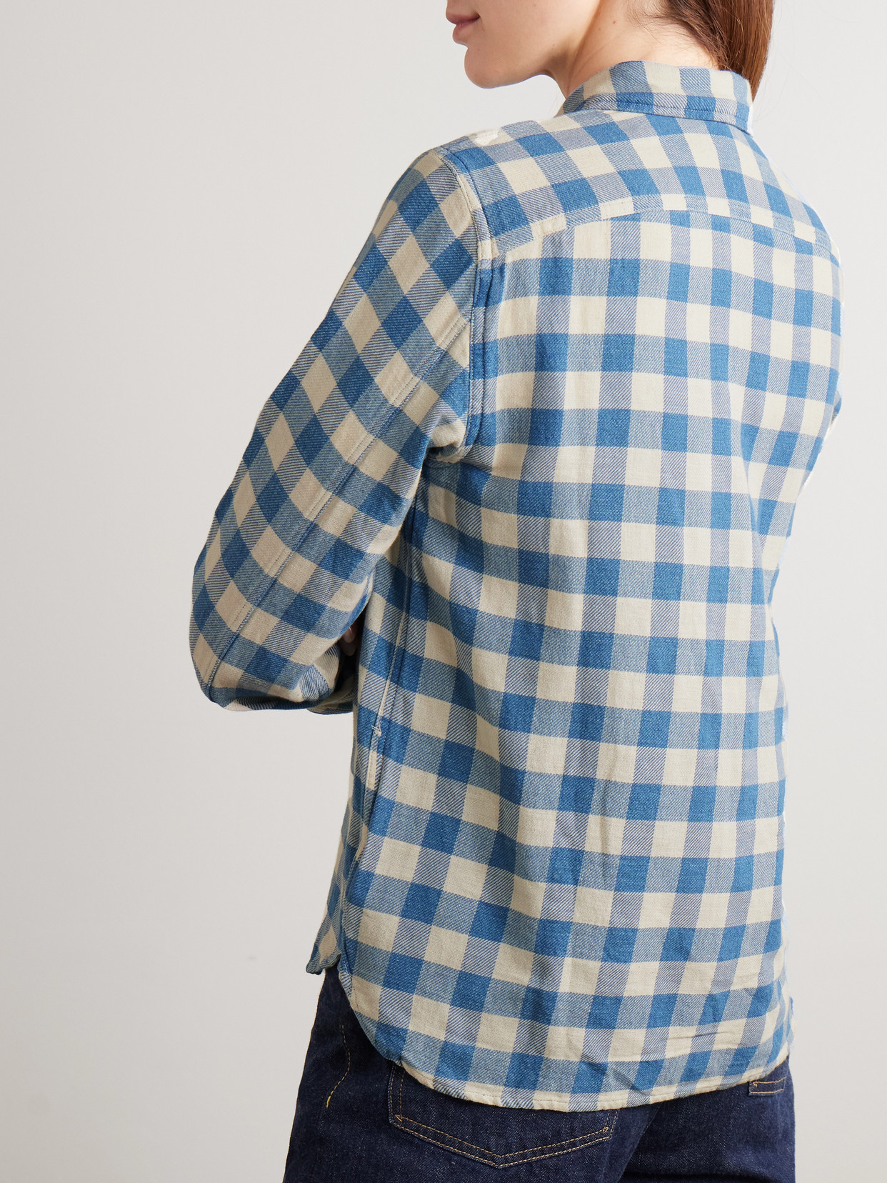Farrell Gingham Cotton And Linen-Blend Shirt