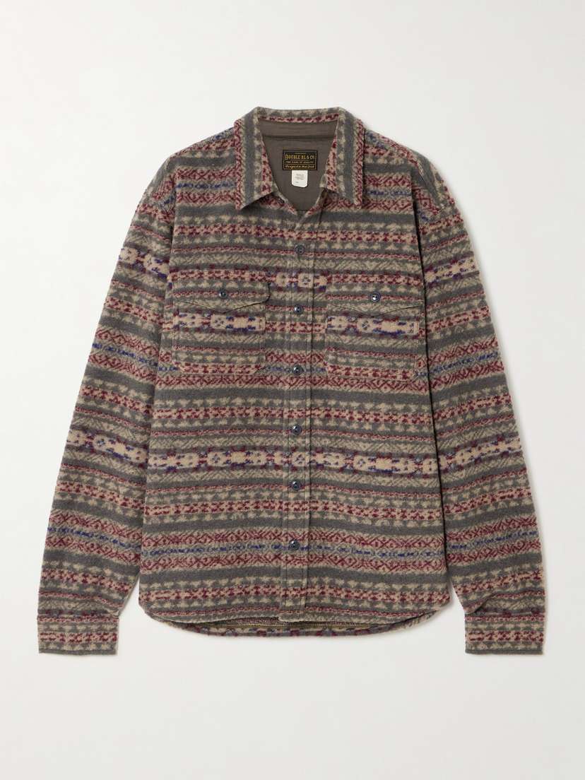 RRL Hector Printed Wool-blend Fleece Shirt