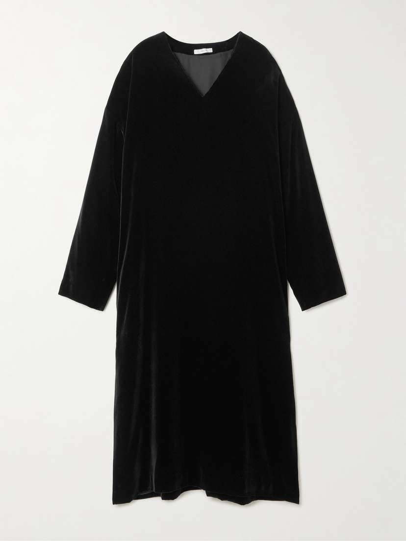 The Row Heloise Silk-velvet Midi Dress
