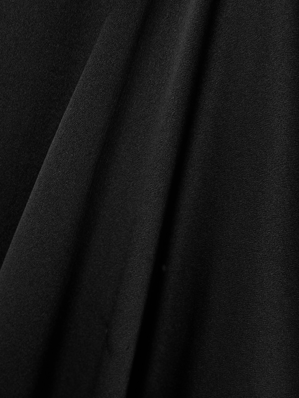 The Row Koray Draped Silk-satin Top In Black