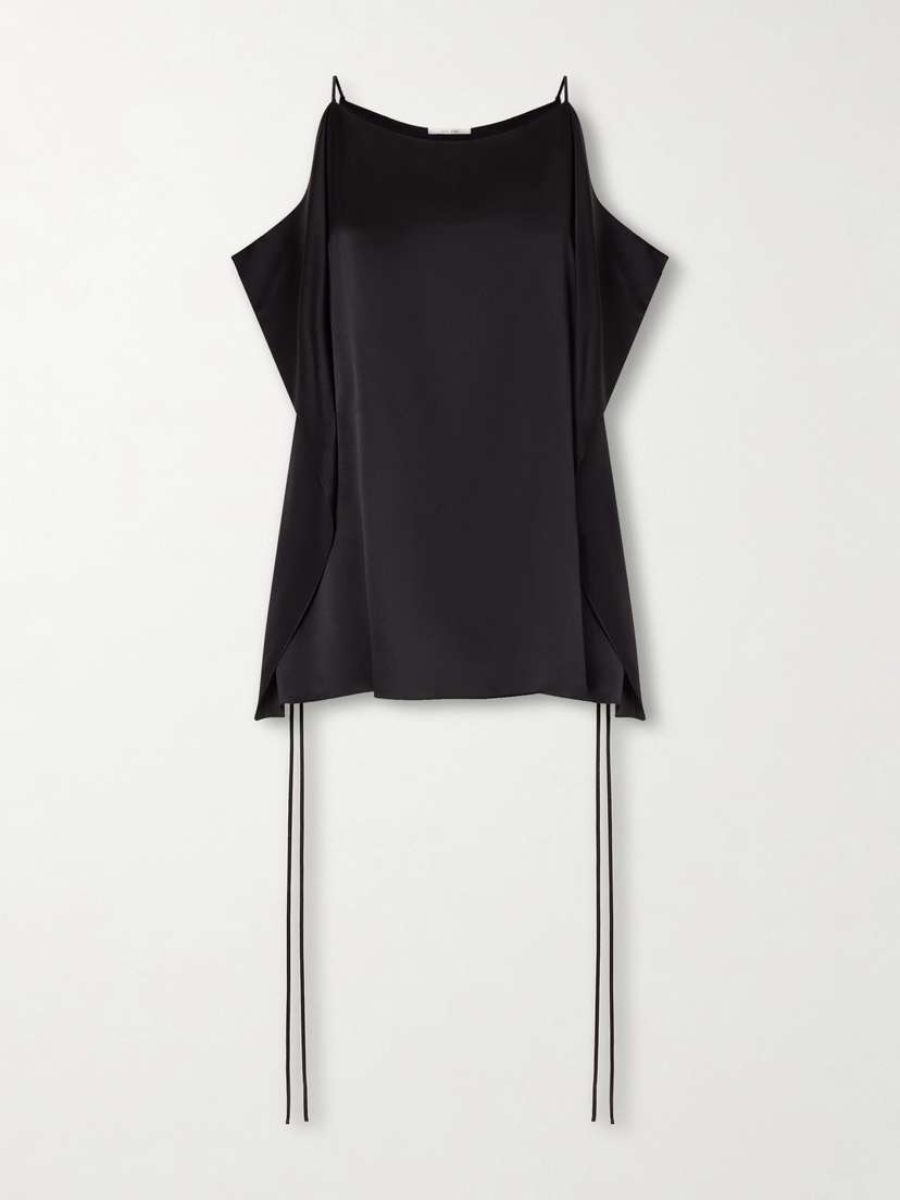 The Row Koray Draped Silk-satin Top