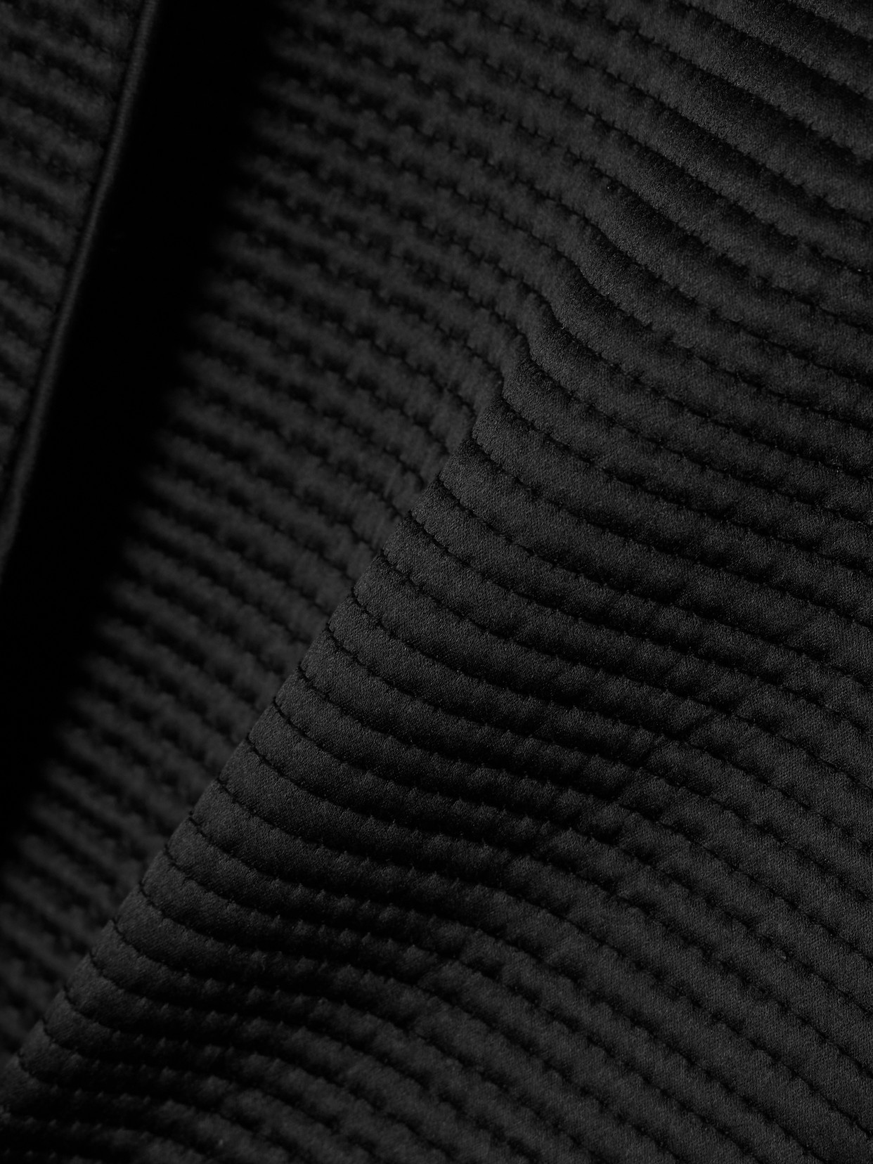 The Row Iben Topstitched Silk-satin Jacket In Black