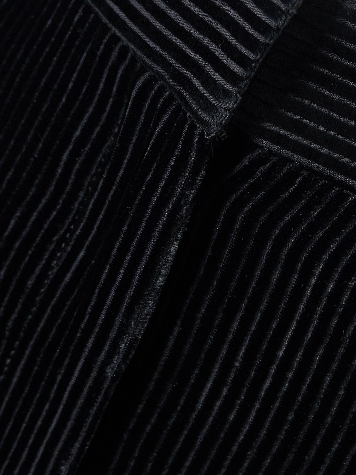 The Row Anker Ribbed Velvet Straight-leg Pants In Black